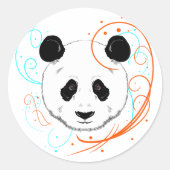 Panda Ronde Sticker (Voorkant)