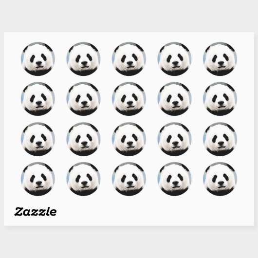 Panda Ronde Sticker (Vel)