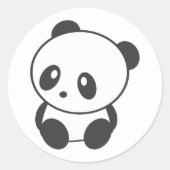 Panda Ronde Sticker (Voorkant)