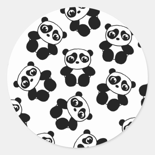 Panda Ronde Sticker (Voorkant)