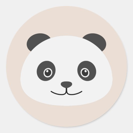 Panda Ronde Sticker (Voorkant)