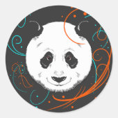 Panda Ronde Sticker (Voorkant)