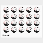 panda. ronde sticker (Vel)