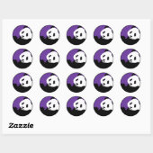 panda. ronde sticker (Vel)