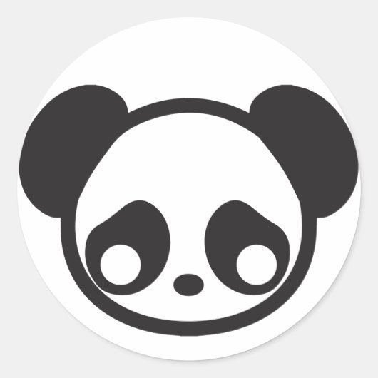 Panda Ronde Sticker (Voorkant)