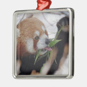 panda rood dier print cute metalen ornament (Links)