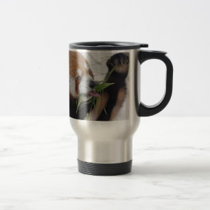 panda rood dier print cute reisbeker