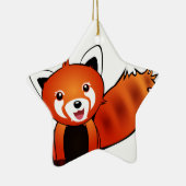 Panda Rouge Keramisch Ornament (Rechts)