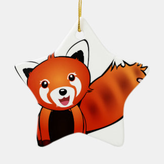 Panda Rouge Keramisch Ornament