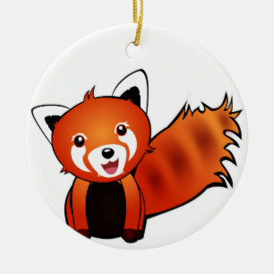 Panda Rouge Keramisch Ornament