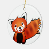 Panda Rouge Keramisch Ornament (Links)