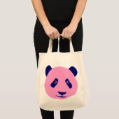 Panda - Roze en Blauw Tote Bag (Voorkant (product))