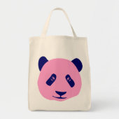 Panda - Roze en Blauw Tote Bag (Voorkant)