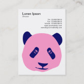 Panda - Roze en Blauw Visitekaartje (Achterkant)
