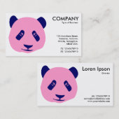 Panda - Roze en Blauw Visitekaartje (Voorkant / Achterkant)