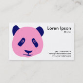 Panda - Roze en Blauw Visitekaartje (Achterkant)