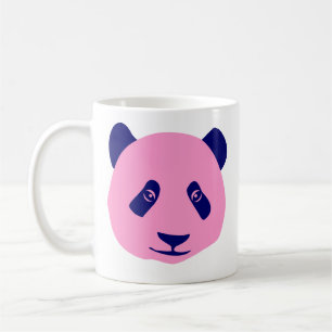 Panda - Roze en donkerblauw Koffiemok