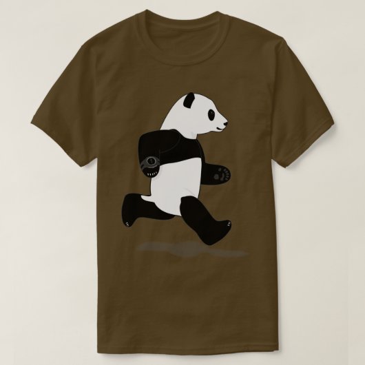 Panda runnen t-shirt (Design voorkant)