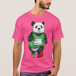 Panda Runner Hardlopen Sport retro T-shirt