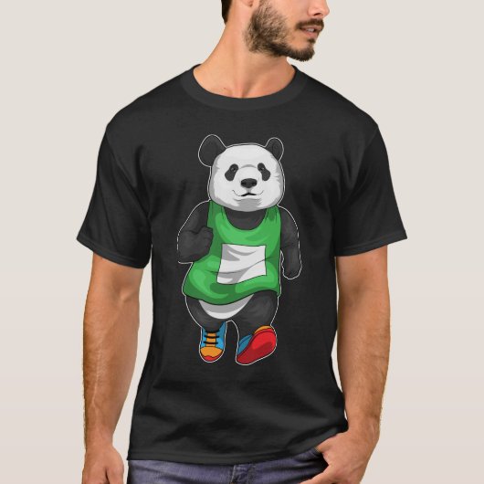 Panda Runner Running Sports T-shirt (Voorkant)