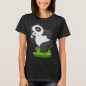 Panda Runner Stopwatch Hardlopen T-shirt (Voorkant)