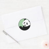 panda. Saaie cirkel. Ronde Sticker (Envelop)