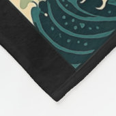 Panda Samurai surft op Japanse golf Fleece Deken (Hoek)