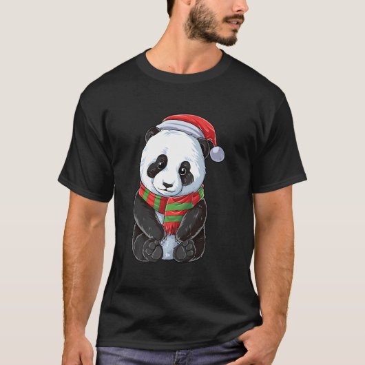 Panda Santa Bear T-shirt (Voorkant)
