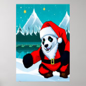 Panda Santa Claus | AI Art Poster (Voorkant)