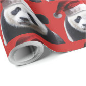 Panda Santa Claus Cadeaupapier (Rol Hoek)