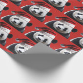 Panda Santa Claus Cadeaupapier (Hoek)