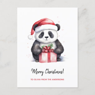  Panda Santa Vrolijk Kerstfeest Feestdagenkaart