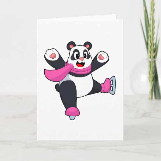 Panda Schaatsschaatsen Kaart (Voorkant)