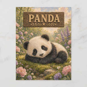Panda Schattig Baby Verhaalboek Nursery Dier Briefkaart