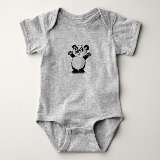 Panda Schattig Ontwerp Baby Bodysuit (Voorkant)