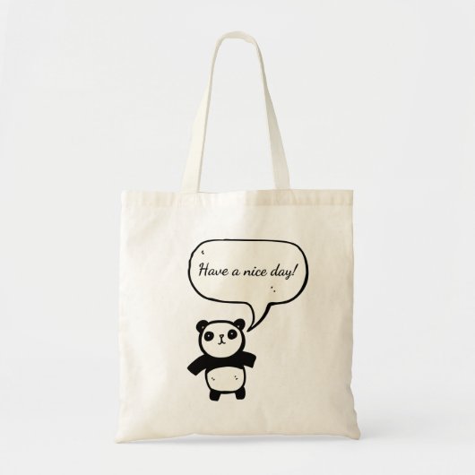 Panda Schattig Ontwerp Tote Tassen (Voorkant)