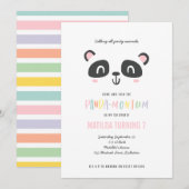 Panda schattige, felle multicolor verjaardag (Voorkant / Achterkant)