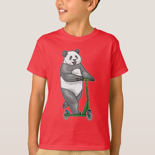 panda-scooter t-shirt (Voorkant)