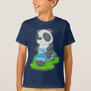 panda-scooter t-shirt