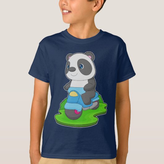 panda-scooter t-shirt (Voorkant)