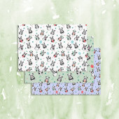 Panda Seamless Pattern Trio Inpakpapier Vel