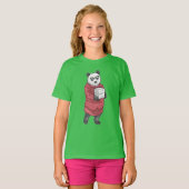 Panda Secretaris Stack van papier T-shirt (Voorkant volledig)