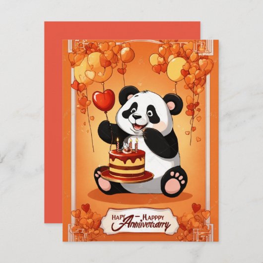 Panda selivition jubileum kaart (Voorkant / Achterkant)