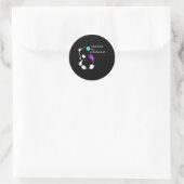 Panda Semicolon Gift Suicide Prevention Awareness Ronde Sticker (Tas)