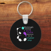 Panda Semicolon Gift Suicide Prevention Awareness Sleutelhanger (Voorkant)