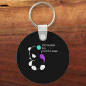 Panda Semicolon Gift Suicide Prevention Awareness Sleutelhanger (Voorkant)