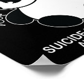 Panda Semicolon Vlinder Zelfmoordpreventie Aware Poster (Hoek)