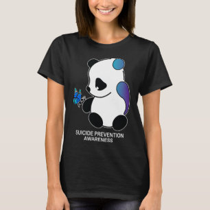 Panda Semicolon Vlinder Zelfmoordpreventie Aware T-shirt