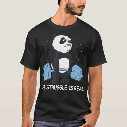 Panda Shirt De Strijd is Echt Beer Deadlift (Voorkant)