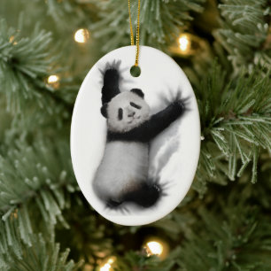 Panda Shirt Humoureuze grafische T-Shirt Gifts Keramisch Ornament